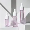 Botellas gotero de aceites esenciales 3 ml 5 ml 8 ml Botellas gotero de vidrio con punta de goma Cuadradas Dispensadores gotero de suero