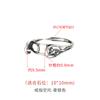 Anillo de ciruela vintage de lujo ligero de plata esterlina S925, soporte vacío para anillo de cuentas, soporte para anillo de jade con incrustaciones de cera de abejas DIY