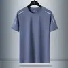 Camiseta de Secado Rápido de Verano para Comercio Exterior para Hombre de Media Manga Holgada Transpirable para Fitness Running Talla Grande Elástica de Secado Rápido Camiseta Deportiva de Manga Corta
