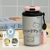 Nova caneca térmica e que mantém o frio, design de maçã arco-íris com ponto vermelho, um presente para meninas, portátil para uso ao ar livre, caneca de café estilosa para estudantes