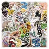 50 Pegatinas de Serpientes de Colores, Best-Seller Transfronterizo de Amazon, Pegatinas Decorativas de Graffiti Impermeables para Fundas de Teléfono, Venta al por Mayor