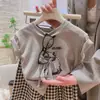 Conjunto Infantil Camiseta Versátil de Manga Corta 2026 Nuevo Estilo Lazo Dos Piezas Holgado Verano Superventas En Stock