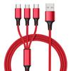 Cable de Datos 3 en 1 Tipo-C Adecuado para Teléfonos Android, Huawei y Apple, Cable de Carga Rápida Pd, Preferido para Carga en Coche