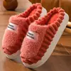 Chinelos de algodão com sola macia de EVA para mulheres, inverno, forrados com fleece, pelúcia quente, para casais, sola grossa, antiderrapante, desodorante, chinelos grossos de inverno
