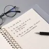 Cuaderno de hojas sueltas engrosado, cuaderno de espiral para estudiantes, cuaderno simple rayado, bloc de notas cuadriculado translúcido esmerilado