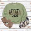 Amazon deseo moda otoño e invierno ropa de mujer Suéter de manga larga con estampado de letras Glitter Dirt mama
