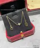 Alemanha 2026 Modelo Mais Vendido V Ouro Versão de Luxo Cartier Colar Ufo Brincos de Diamante Único de 18 Pontos Pulseira Prata Esculpida com Precisão CNC