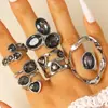 Joia de Moda Europeia e Americana Transfronteiriça Design Pingente de Diamante Negro Acrílico Colar Charme de Festa Ins Corrente de Clavícula Multicamadas