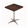 Mesa Cuadrada de Color Nogal para Uso Doméstico, Mesa de Comedor para Uso Comercial, Mesa de Comedor de Madera Maciza para Restaurantes, Mesa de Comedor de Pizarra para Restaurantes de Comida Rápida