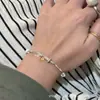 Pulseira Sicília Tailandesa Feita à Mão em Prata Esterlina 925 Prata Quebrada Cristal Branco Natural Citrino Versátil para Uso Diário