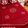 Alfombra de Bendición de Boda Bordada con la Palabra "Fu" para Cien Bendiciones, un Nacimiento Temprano de un Niño Precioso, la Prensa de la Cama de la Novia, una Colección Completa de Artículos de Preparación para la Boda para la Mujer