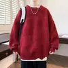 Suéter Falso de Dos Piezas para Hombre, Otoño e Invierno, Marca de Moda, Tejido Grueso Holgado, Adecuado para Estudiantes de Secundaria y Preparatoria, Camiseta Base