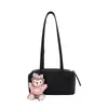 Bolso bandolera Boston de nicho transfronterizo con estampado de lichi para mujer, nuevo modelo 2026, bolso de axila simple casual portátil para el día a día