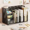 Caixa Organizadora de Pastas para Mesa, Suporte de Livros para Desktop, Estante para Armazenamento de Livros Infantis, Classificação e Organização de Dados, Porta-Canetas Inclinado