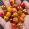 Ágata de Yema de Huevo Tipo Antiguo Cuentas Jade Cuentas Sueltas Calcedonia Roja Amarilla Pulsera Brazalete Accesorios de Joyería Cuentas Hechas a Mano