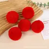 Bolas de fio de lã de 3-5 cm de espessura em estoque, bolas grandes de lã vermelha, bolas de pelúcia de caxemira, acessórios para chapéus, cachecóis e roupas