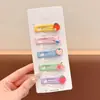 Presilhas coloridas laterais para franja de crianças, estilo coreano fofo, presilhas de cabelo de alta qualidade e requintadas, presilhas para bebê estilo dopamina que não danificam o cabelo