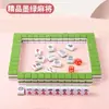 Mini Set de Mahjong Lindo Barajado a Mano, Cartas Portátiles Barajadas a Mano, Tamaño Mediano, 108 Fichas, Adecuado para Dormitorio, Viajes al Aire Libre, Camping, Tamaño Pequeño