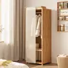 Guarda-Roupa Casual de Madeira Maciça Doméstico Grande Capacidade Economizador de Espaço Armazenamento de Quarto Gadget Prático