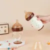 Mamadeira de Vidro Antivômito para Recém-Nascidos 160/240ml com Escala, Antiasfixiante, Antivazamento, Mamadeira que Imita o Leite Materno