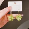 Moda Coreana Súper Hada Elegantes Dulces Pendientes de Acrílico con Pétalos Diseño de Nicho Personalizado Pendientes Versátiles de Gama Alta