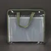 Bolsa de mão sanfonada transparente em PVC Pasta para folha de teste A4 Bolsa de armazenamento sanfonada à prova d'água de grande capacidade com 13 camadas