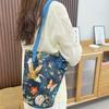 Bolsa de Hombro de Verano con Estampado Privado Nuevo Estilo Fresco, Bolsa Cubo de Gran Capacidad, Bolso de Lona Personalizado para el Trabajo