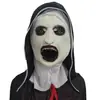 Invocação 2 Rosto de Freira de Pano Preto Adereço de Cabeça Maquiagem de Halloween Máscara Pegadinha Rosto de Fantasma Terror Assustador Adereço de Cabeça de Látex Atacado