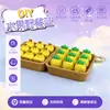 Cesta de piquenique de frutas DIY impressa em 3D transfronteiriça, um gadget 3D simulado para alívio de estresse, pingente de chaveiro