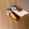 Versión de piel de oveja~Zapatos de salón bajos elegantes de estilo francés para mujer, zapatos planos de otoño que no cansan los pies, punta fina con pedrería, zapatos de vestir negros pequeños