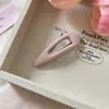Pinza para el pelo de tela rosa dulce estilo coreano para mujer, Pinza de verano para flequillo, Pinza para fijar el pelo lateral, Accesorio para el pelo