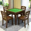 Mesa de Mahjong Moderna Simples de Madeira Maciça Mesa de Jantar Mesa de Xadrez de Uso Duplo Combinação de Mesa e Cadeira de Xadrez Dobrável Simples para Casa