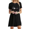 2024 Falda Mini Casual de Venta Caliente Moda Mujer Verano Manga Corta Impresión Digital 3D Transfronterizo Comercio Exterior Nuevo Estilo
