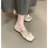 Sapatos Flats Mary Jane de Ballet com Laço de Cetim Estilo Coreano, Aumento de Altura Oculto de 3cm, Modelo Novo 2026, Jovens, Tira Única