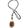 Diseño de Nicho Colgante Personalizado de Cobre Chapado en Plata Madera de Rosa Tejido a Mano Estilo Fresco Personalizado Temperamento Versátil Collar Retro