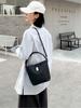 Bolso Estilo Coreano Mujer 2025 Nuevo Cuero Genuino de Alta Gama Patrón Lichi Bolso Tipo Cubo Portátil Hombro Combinable Bandolera Bolso de Mujer