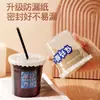 Taza de Café Desechable Bebida Casera Bebida Caliente y Fría Taza de Plástico PET Empaquetada para Llevar Taza DIY de Té con Leche con Tapa