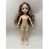6 centavos bebé 30cm muñeca BJD linda Lori 20 articulaciones muñeca desnuda 3D ojos reales niña maquillaje juguete