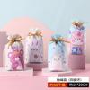 Bolsa con cordón de cinta Bolsas de regalo de Navidad Compañero para hornear turrón Bolsa de regalo de mano Bolsa para dulces
