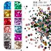Lentejuelas de manicura transfronterizas, brillo láser mixto, hexágono, corazón, estrella de cinco puntas, luna, lazo, lentejuelas mixtas
