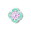 Nuevo Plata de Ley S925 Estilo Chino Retro Nuevo Estilo Chino Cuentas Espaciadoras de Flores Pequeñas Pulsera Wenwan DIY Pulsera de Cristal Accesorios de Plata