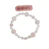 Pulsera de Cristal Natural, Cristal Torre Amarilla, Pulsera de Cuentas de Cristal de Fresa, Estilo Lujo Ligero, Cristal Rosa, Joyería de Mano para Chicas Dulces al por Mayor
