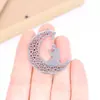Pingente Lua Oca Minimalista de Luxo em Aço Inoxidável Acessório de Joia Pingente de Bênção para Mulheres DIY