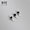 Plata S925 Seiko Pegamento Goteo Negro Amor Llave Colgante Accesorios Colgantes pulsera DIY Joyería Colgante Q0177