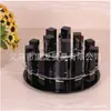 Suporte rotativo de acrílico para batons suporte transparente para batons suporte de exibição de batons em pele de cordeiro suporte de armazenamento para cosméticos e maquiagem