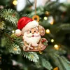 Novo Pingente Plano de Acrílico Carta de Pão de Gengibre do Papai Noel de Natal Enfeites de Árvore de Natal Enfeites de Festival