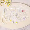 Conjunto completo de componentes para chaveiro DIY para arte com miçangas, um ótimo valor e sortimento misto esteticamente agradável de pingentes para mulheres, perfeito para decorar mochilas e chaves
