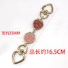 Bolso con Hebilla Dorada en Forma de Corazón Poco Profundo Cadena Extensa Bolso Mahjong Cadena de Fresa Reformada Correa para el Hombro Debajo del Brazo