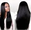 2024 Pelucas Europeas y Americanas de Exportación para Mujeres Cabello Largo Lacio Negro Africano Partición Media Suministro de Comercio Electrónico Transfronterizo Mecanismo de Cable de Alta Temperatura