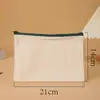 Bolsa Cosmética Pequeña Personalizable Estuche para Lápices Bolsa de Lona en Blanco Personalizable con Cremallera de Colores Bolsa de Lona Disponible en Múltiples Colores